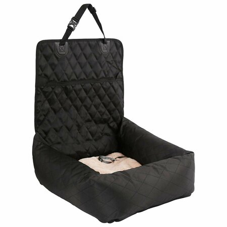 PETPURIFIERS Pawtrol Dual Converting Travel Safety Carseat & Pet Bed, Black - One Size PE3169855